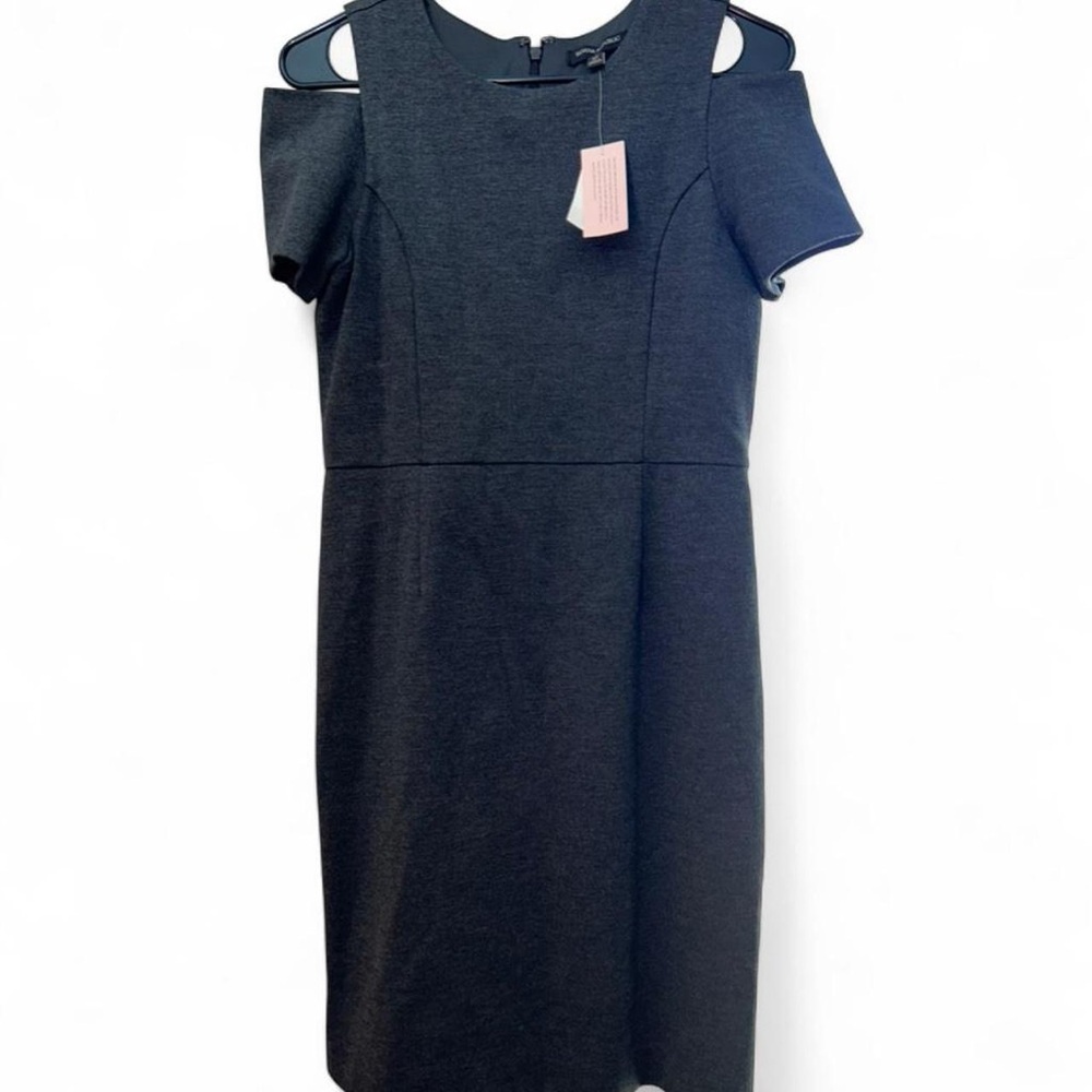 NWT Banana Republic Black One-Shoulder Cold-Shoulder Sheath Dress